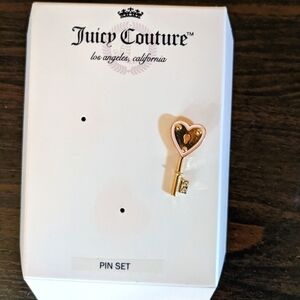 Juicy Couture Heart Key Pin NWT